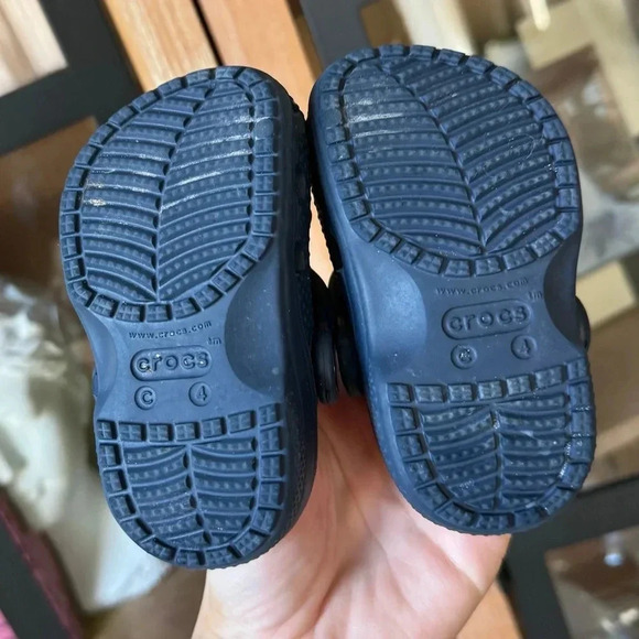 Navy Crocs Baya baby clogs shoes water slides sandals boy toddler - Picture 3 of 6